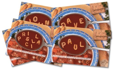 Personalized Soup Cards