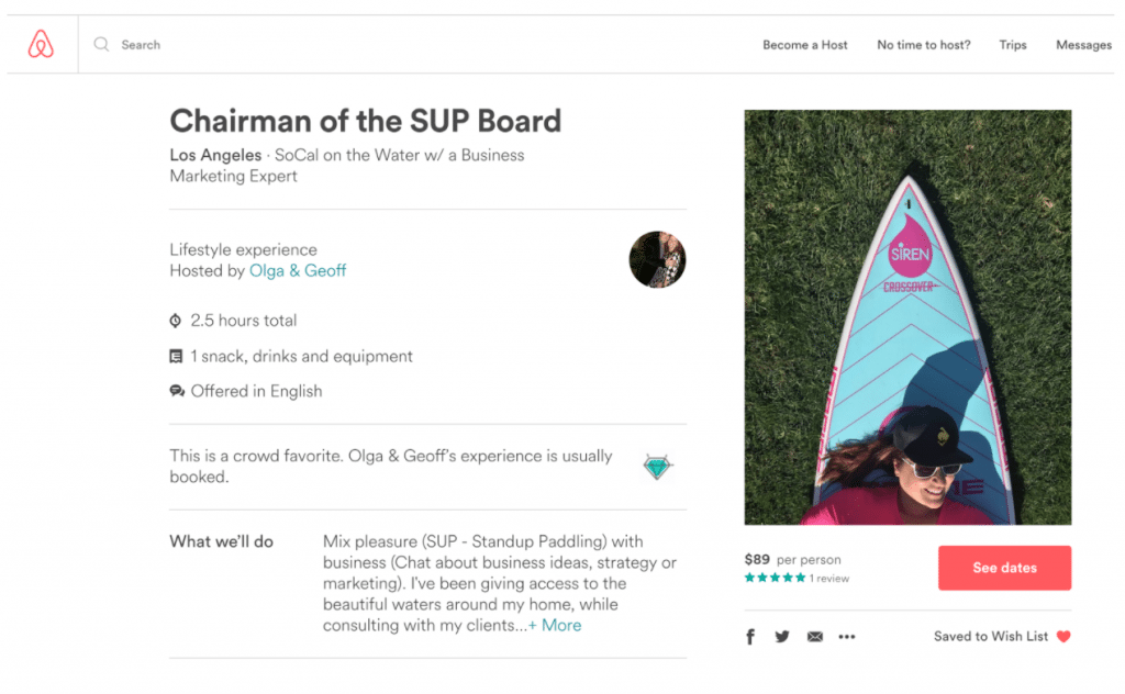 Learn from Olga's Experience: SUP!