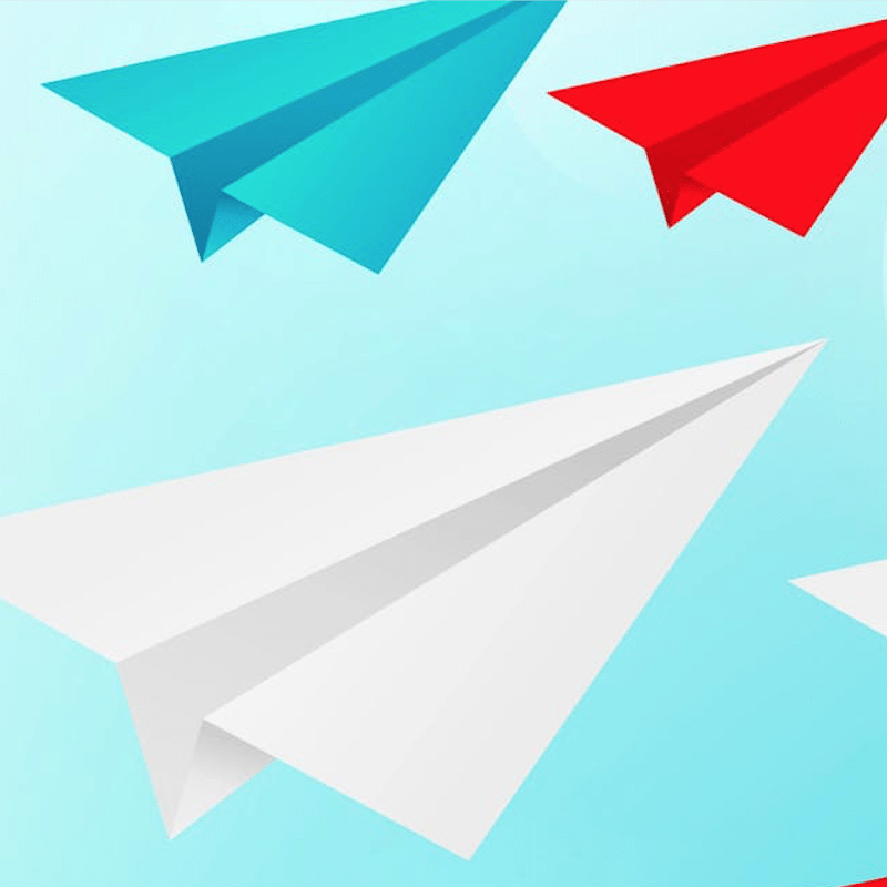 paper airplanes graphic for freelancing trends 2019