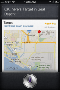 ask siri as virtual assistant to find a location for you