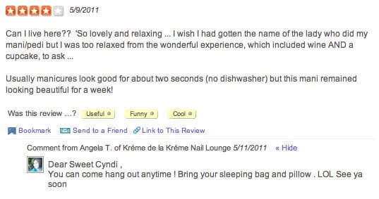 yelp review how to respond